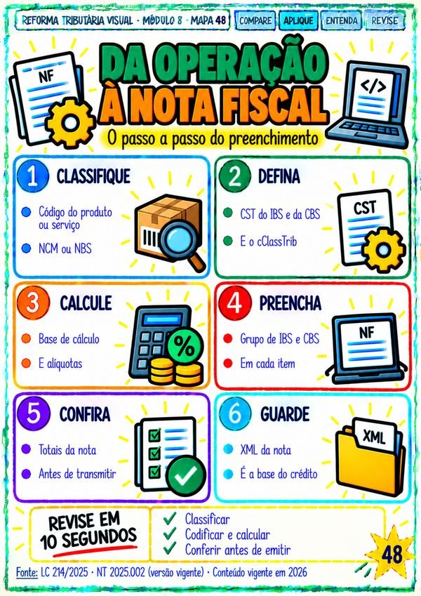 Mapa 48: Da operação à nota fiscal